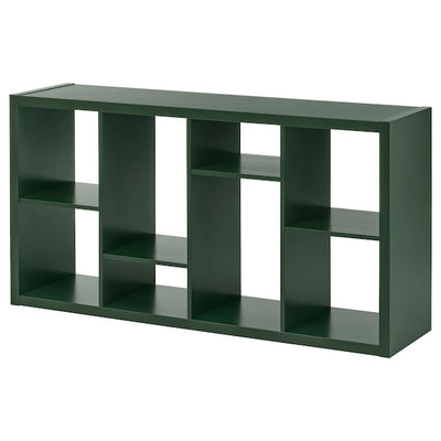 KALLAX - Shelf, dark green,147x77 cm
