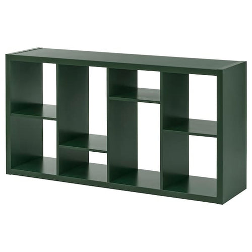 KALLAX shelving unit, dark green, 147x77 cm