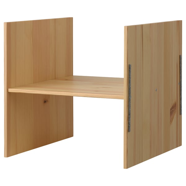 KALLAX insert with 1 shelf, pine, 33x33 cm