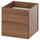 KALLAX insert with 2 drawers, brown walnut effect, 33x33 cm