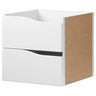 KALLAX insert with 2 drawers, wave shaped/white, 33x33 cm