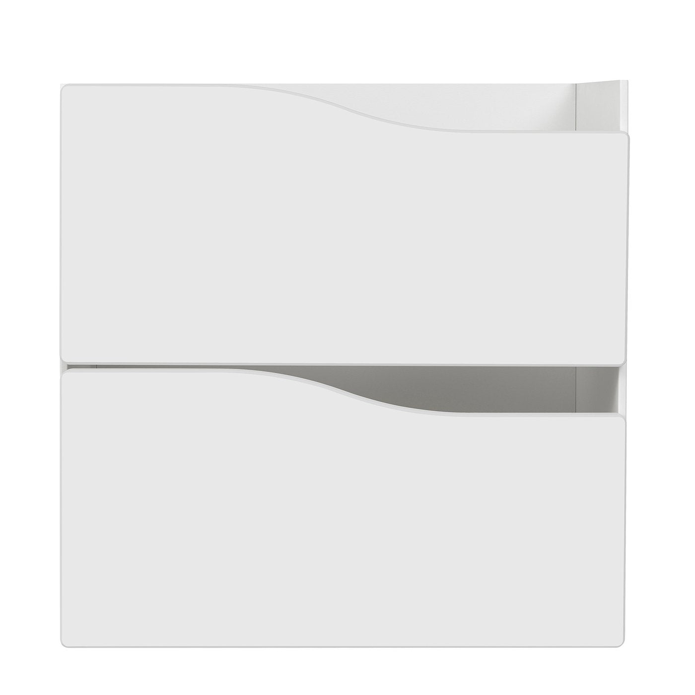 KALLAX insert with 2 drawers, wave shaped/white, 33x33x37 cm