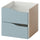 KALLAX - KALLAX Insert with 2 drawers, wave shaped/light grey-blue, 33x33 cm