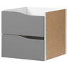 KALLAX insert with 2 drawers, wave shaped/dark grey, 33x33 cm