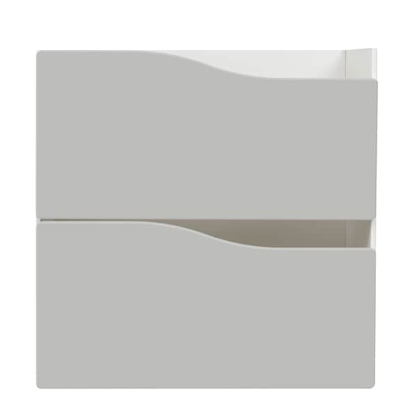 KALLAX - Insert with 2 drawers, wave shaped/grey, 33x33 cm