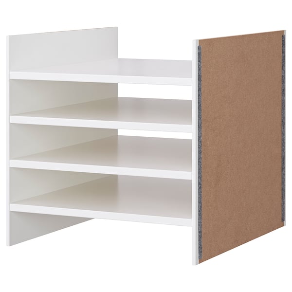 KALLAX insert with 4 shelves, white, 33x33 cm