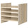 KALLAX - Internal structure with 4 shelves, white stain/ oak effect,33x33 cm