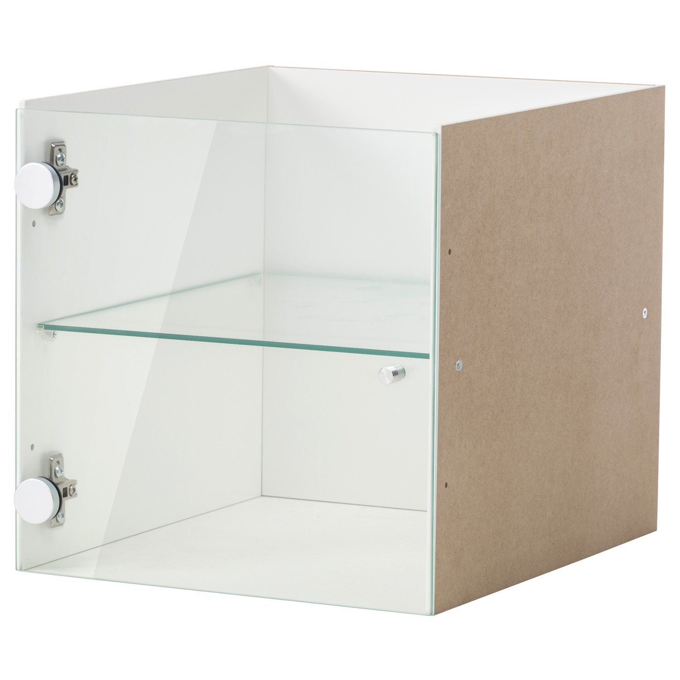KALLAX insert with glass door, white, 33x33x38 cm