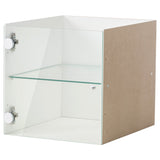 KALLAX insert with glass door, white, 33x33 cm
