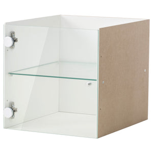 KALLAX insert with glass door, white, 33x33x38 cm