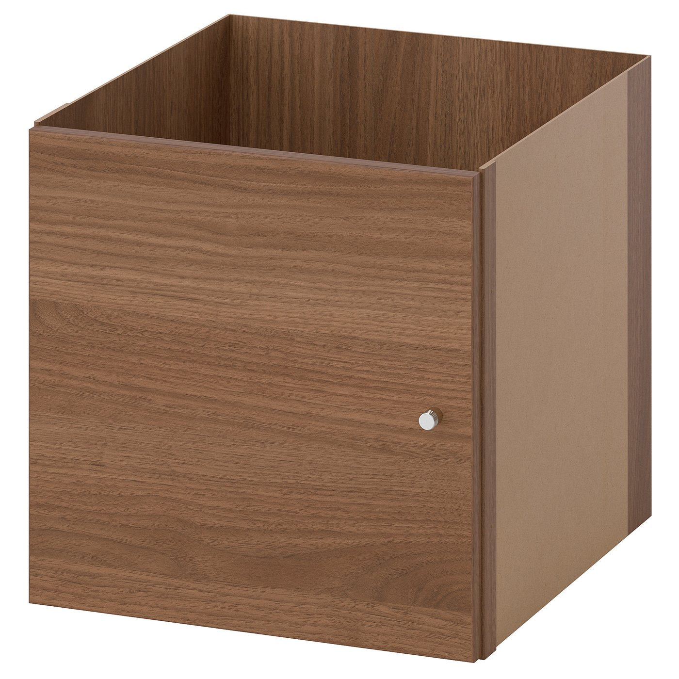 KALLAX insert with door, brown walnut effect, 33x33 cm