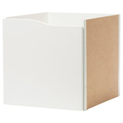 KALLAX insert with door, wave shaped/white, 33x33 cm