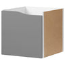 KALLAX insert with door, wave shaped/dark grey, 33x33 cm