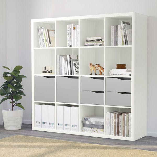 Ikea KALLAX - Insert with door, wave shaped/grey, 33x33 cm