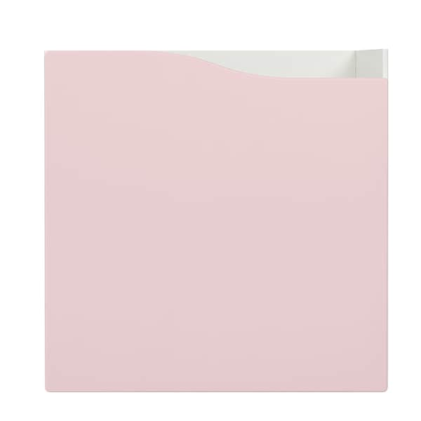 KALLAX - Insert with door, wave shaped/pale pink, 33x33 cm