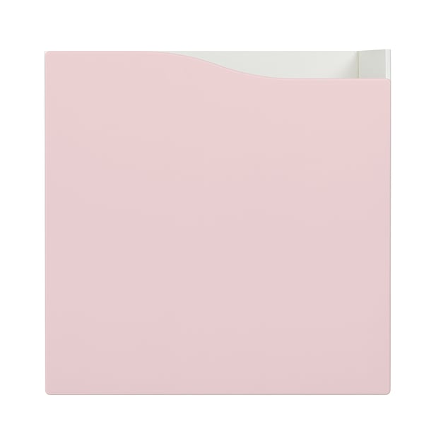 KALLAX insert with door, wave shaped/pale pink, 33x33 cm