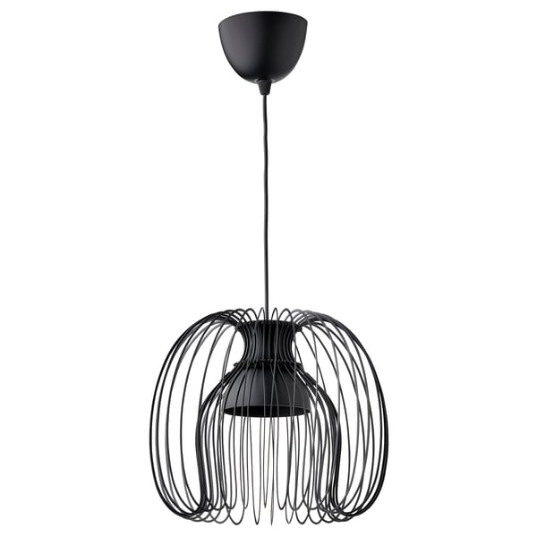 KALLFRONT / HEMMA pendant lamp, black, 32 cm