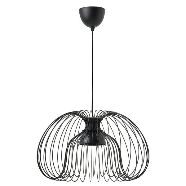 KALLFRONT / HEMMA pendant lamp, black, 52 cm