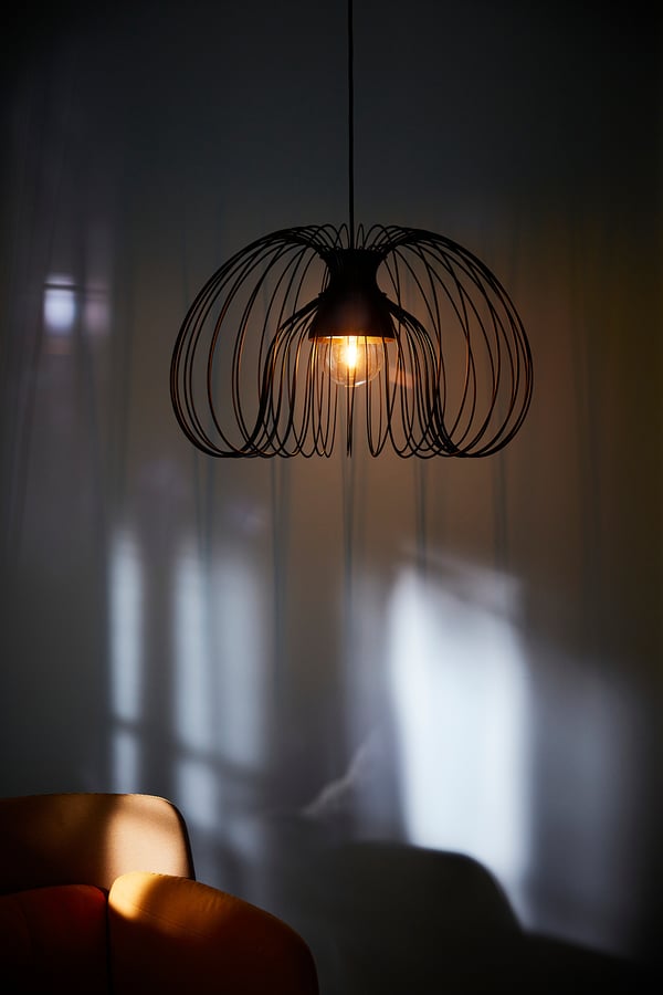 KALLFRONT pendant lamp shade, black, 52 cm
