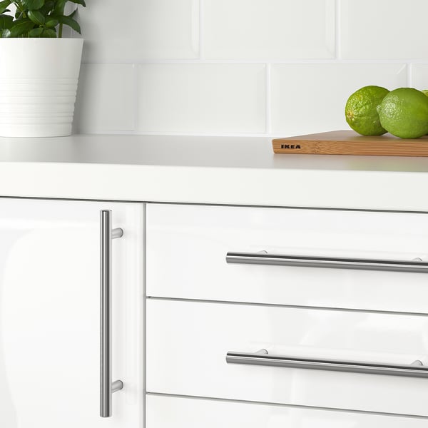 KALLRÖR handle, stainless steel, 5 mm, 2 pack