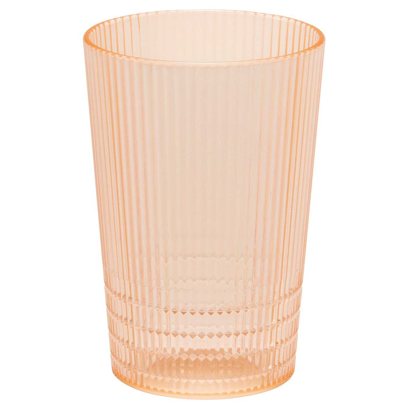 KALLSINNIG glass, plastic/orange, 38 cl