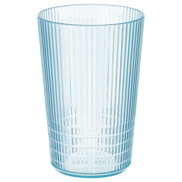 KALLSINNIG - Glass, plastic/blue, 38 cl