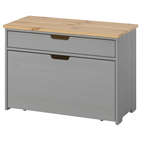 KALLSÖ - KALLSÖ Storage bench, grey, 80x38x56 cm