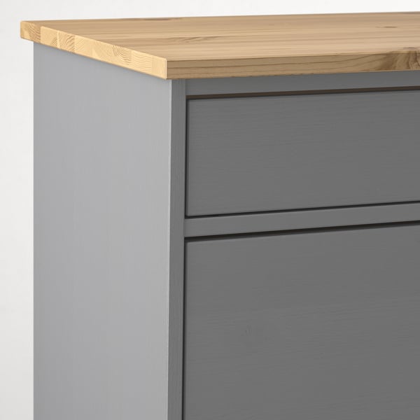 KALLSÖ - KALLSÖ Storage bench, grey, 80x38x56 cm