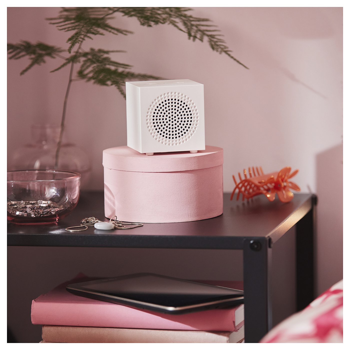 KALLSUP portable Bluetooth speaker, white, 7x7.4x7 cm