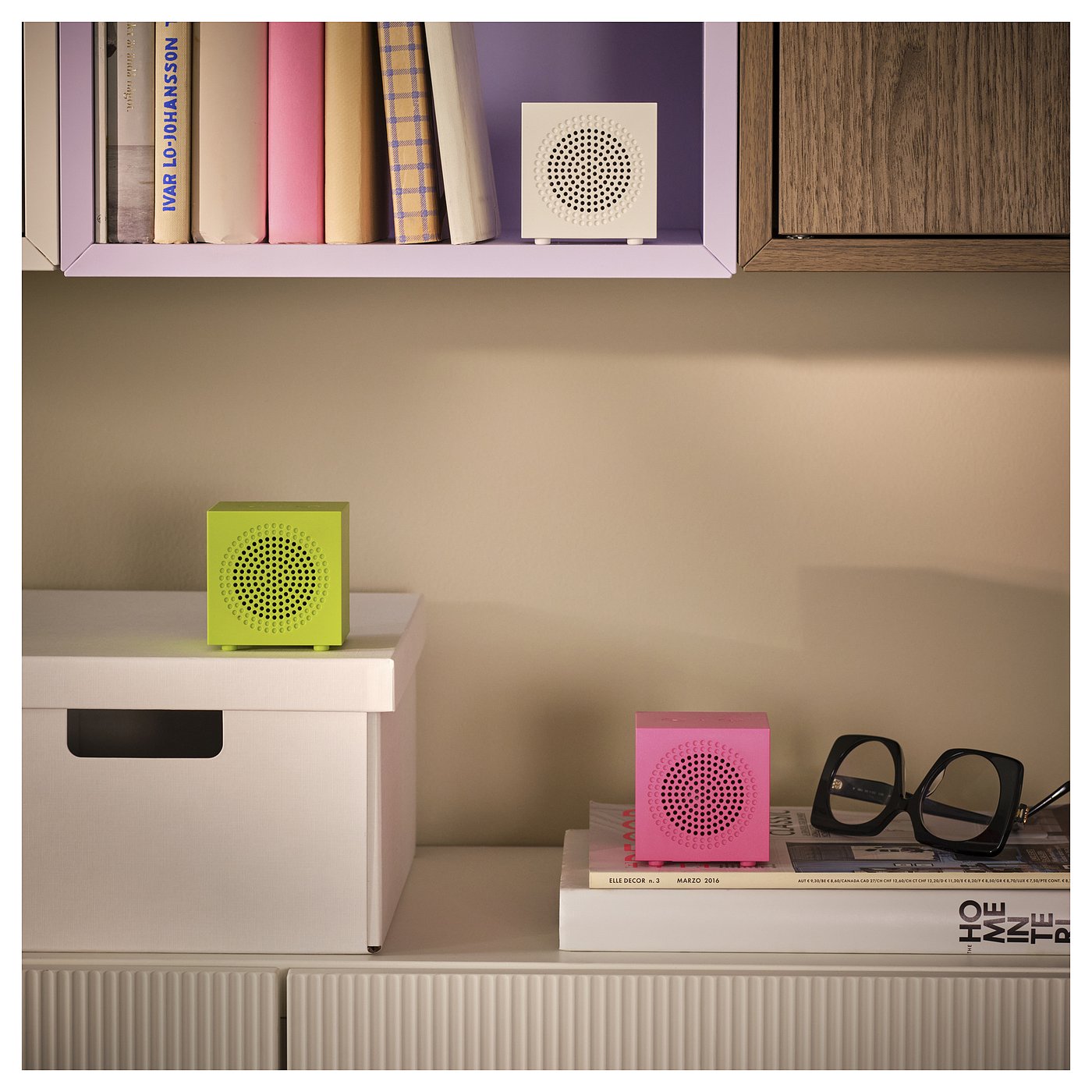 KALLSUP portable Bluetooth speaker, pink, 7x7.4x7 cm