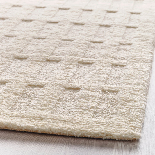 KANARIEPALM rug, low pile, off-white, 160x230 cm