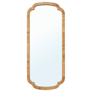 KANDLENÖT mirror, rattan, 60x140x2 cm