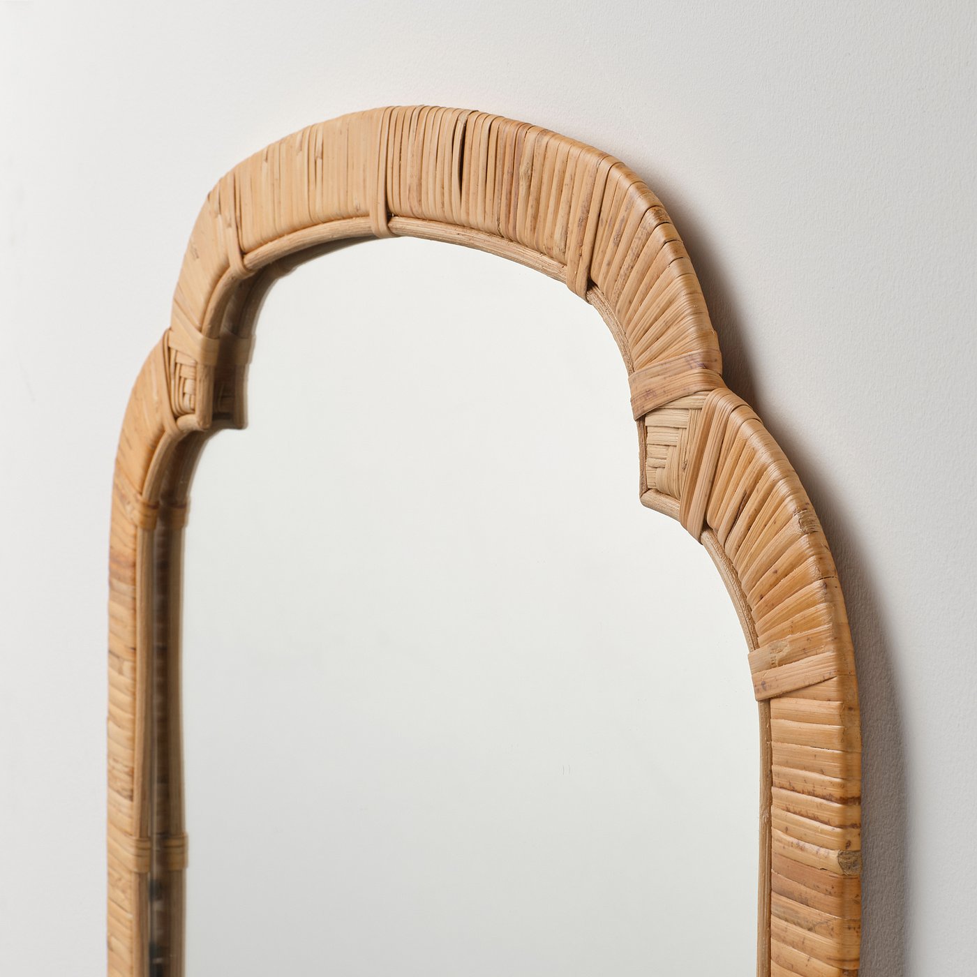 KANDLENÖT mirror, rattan, 60x140x2 cm