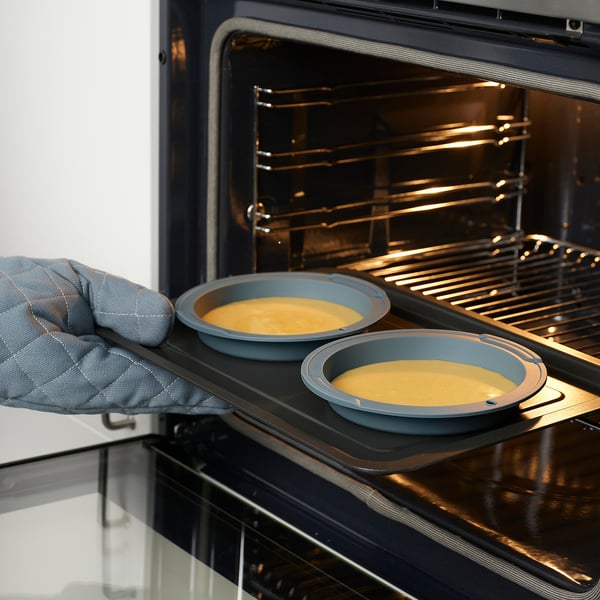 KANTNÅL baking mould, grey-turquoise, 18 cm, 2 pack