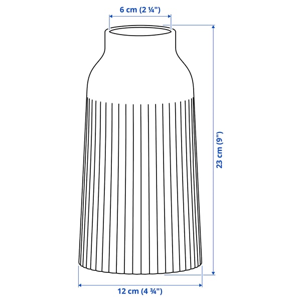 KAPKASTANJ vase, off-white, 23 cm