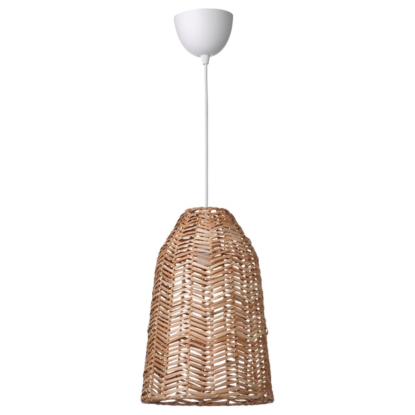 KAPPELAND / HEMMA - KAPPELAND / HEMMA Pendant lamp, rattan/white
