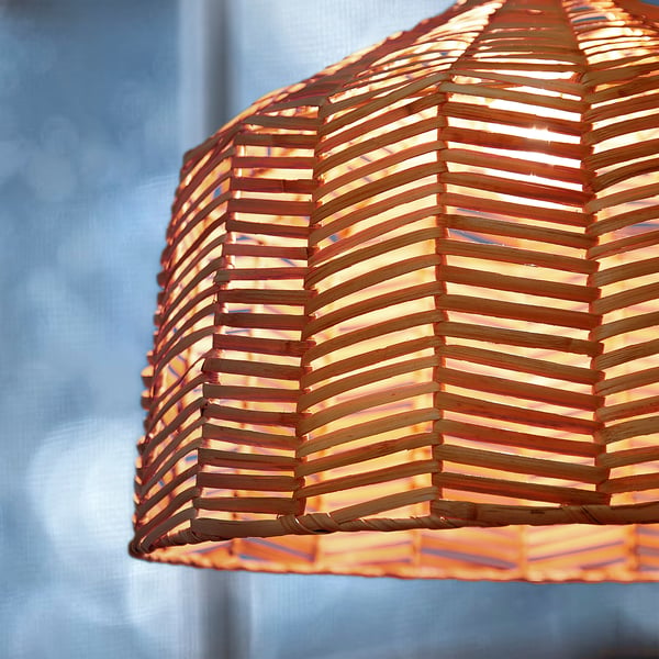 KAPPELAND / HEMMA pendant lamp, rattan/black