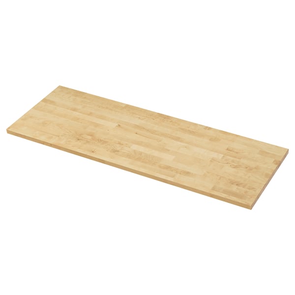 KARLBY worktop, birch/veneer, 246x3.8 cm