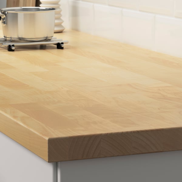KARLBY worktop, birch/veneer, 246x3.8 cm