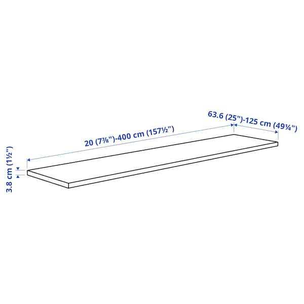 Ikea KARLBY - Custom made worktop, oak/veneer, 63.6-125x3.8 cm