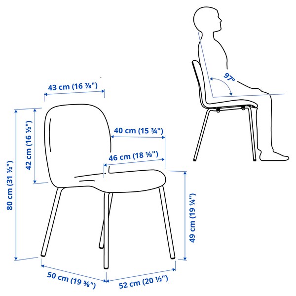 KARLPETTER Chair, Gunnared Smoke Grey/Sefast White ,