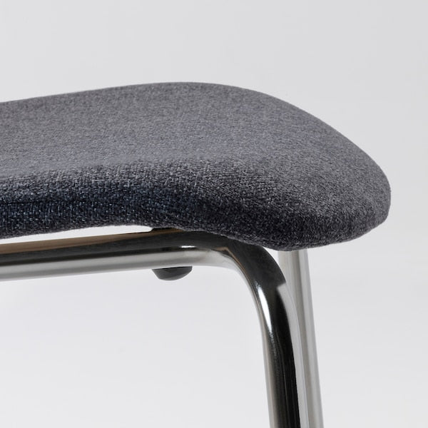 KARLPETTER Chair, Gunnared smoky grey / Sefast chrom ,