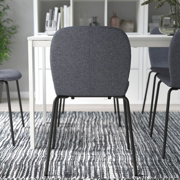 KARLPETTER Chair, Gunnared smoky grey / Sefast black ,