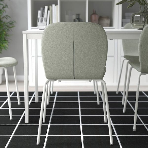 Ikea KARLPETTER Chair, Gunnared light green/Sefast white ,