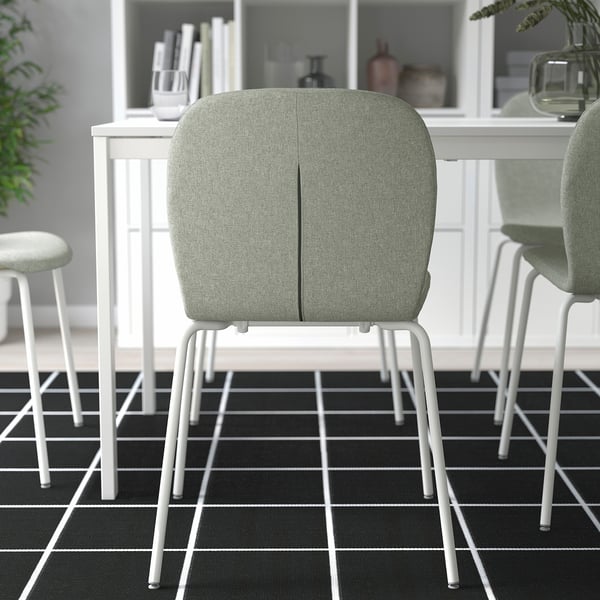 KARLPETTER chair, Gunnared light green/Sefast white