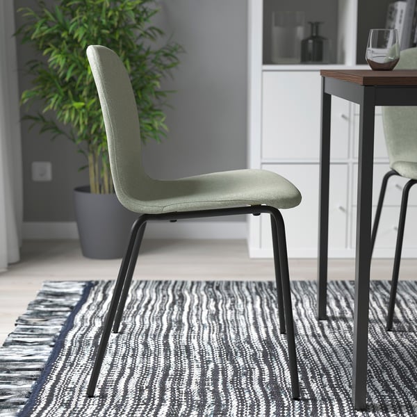 KARLPETTER chair, Gunnared light green/Sefast black
