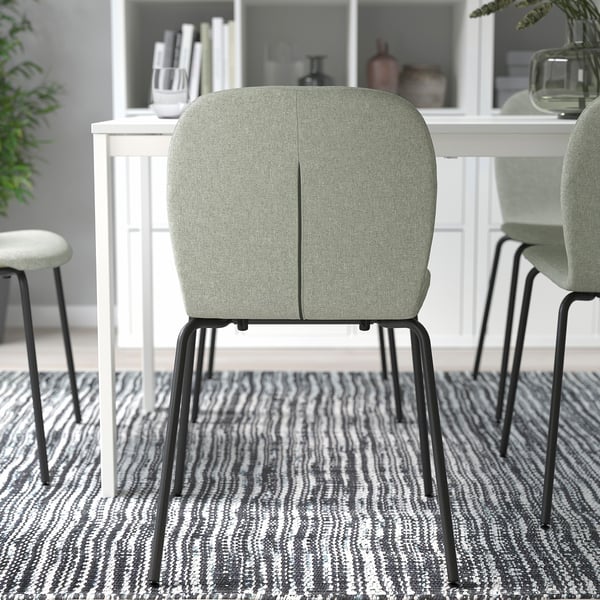 KARLPETTER chair, Gunnared light green/Sefast black
