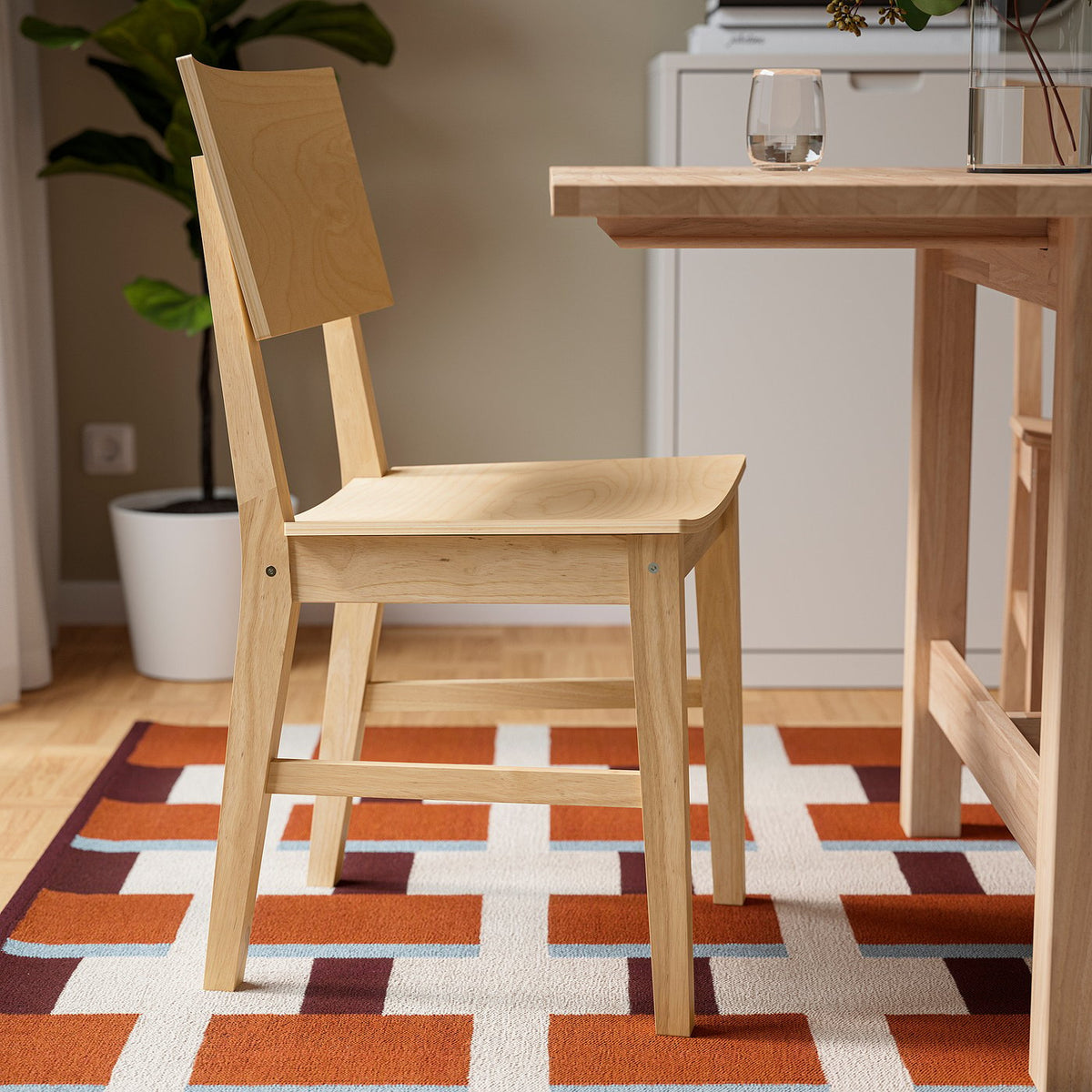 KARSKÄR chair, rubberwood, 43x85x49 cm
