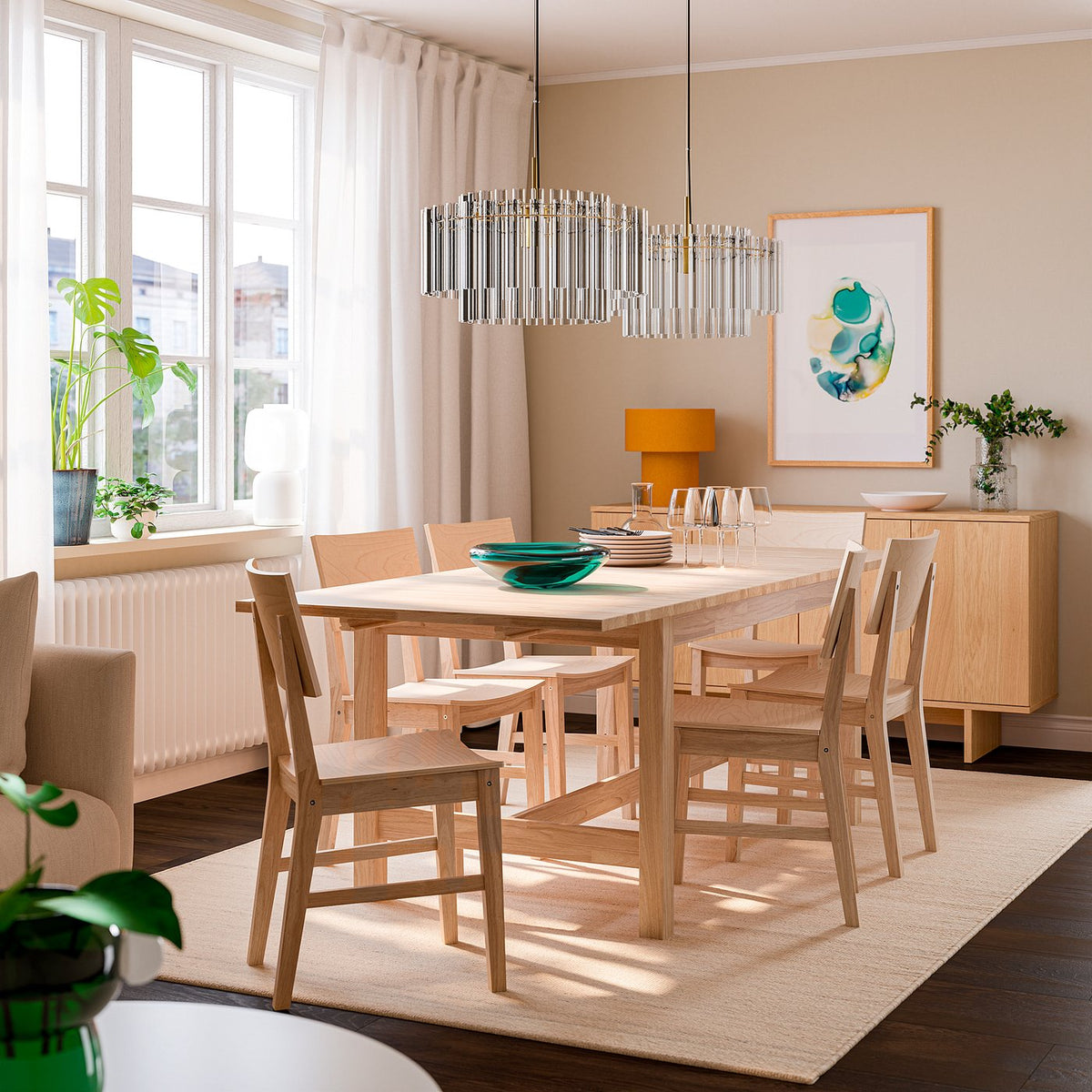 KARSKÄR chair, rubberwood, 43x85x49 cm