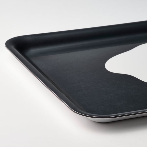 KEJSARFISK tray, patterned multicolour, 28x37 cm